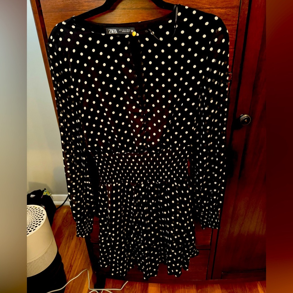 Zara Polka Dot Print Dress Size M